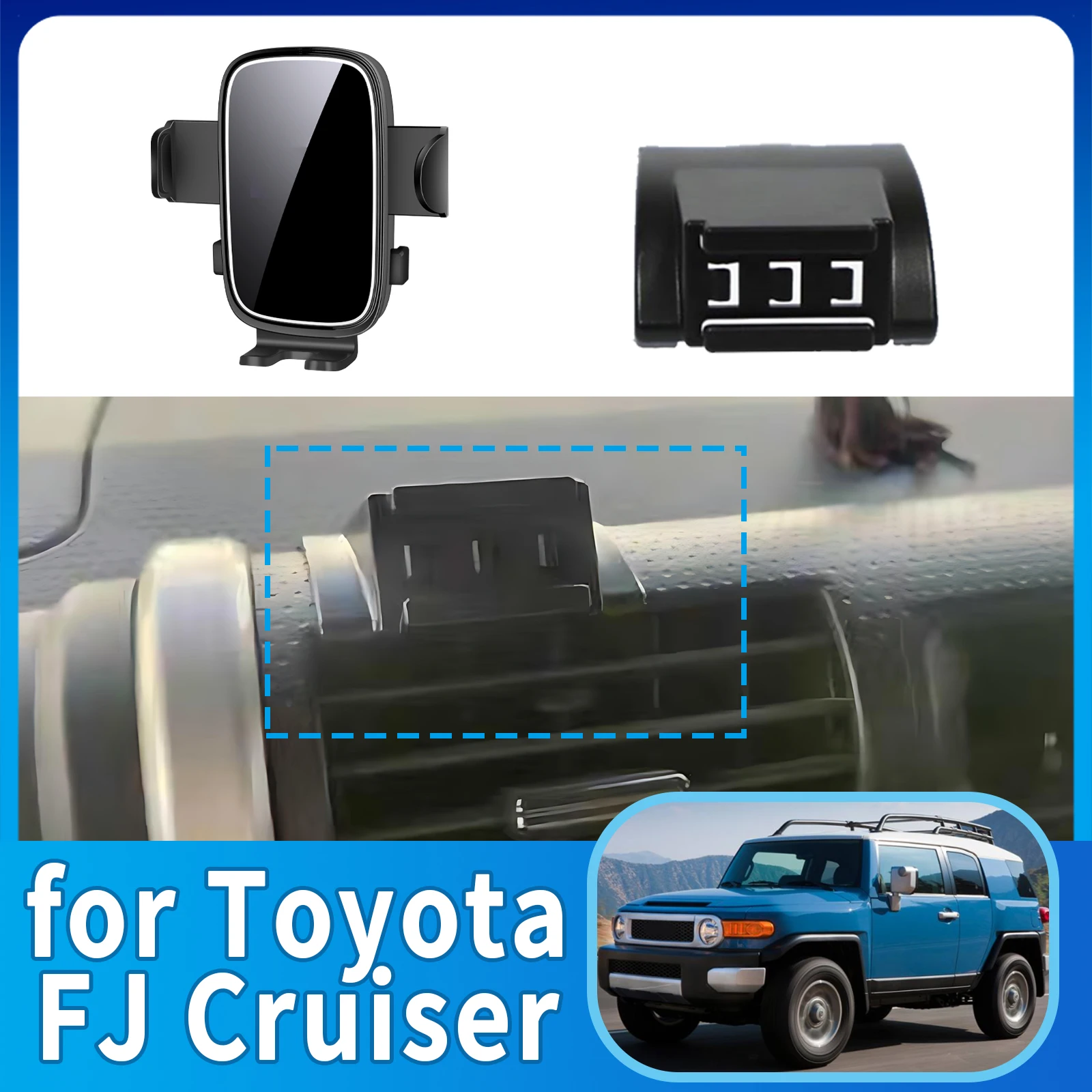 

fit for Toyota FJ Cruiser Phone Holder, Dashboard Screen Mount Bracket Easy Installation​​ Car accessoires