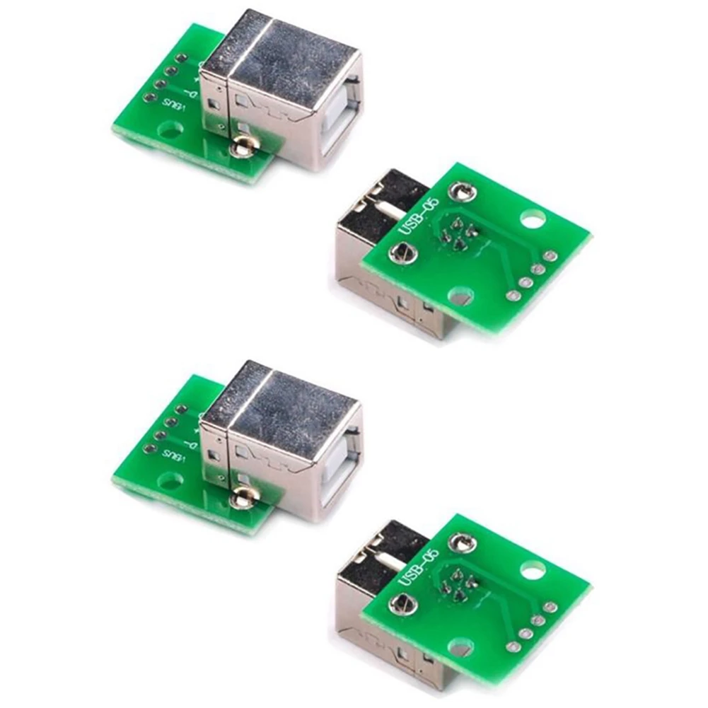 AS95-4 X USB Type B Женская розетка Разъем адаптера с шагом 2,54 мм