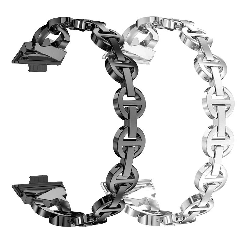 

Браслет из нержавеющей стали для смарт-часов Huawei Watch Fit 3, металлический браслет с алмазными звеньями для huawei watch fit 3