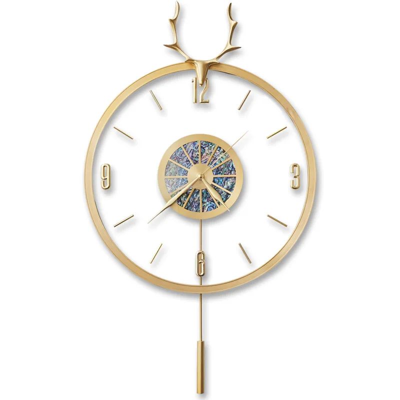 

Modern Nordic light luxury new wall clock household clock living room creative wall watch fashionable atmosphere simple