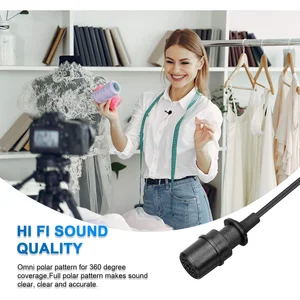 BOYA BY-M1 Condenser Lapela Clip-On Microphone 3.5mm TRRS 6m PC PC Iphone DSLR Camera YouTube Streaming Recording 8 Main sales microphone Boya - №5