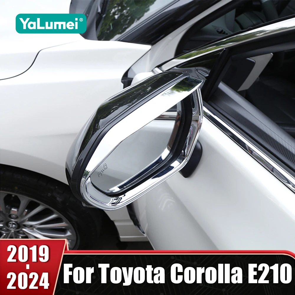 

For Toyota Corolla E210 2019-2021 2022 2023 2024 Hybrid Car Rearview Mirror Rain Eyebrow Protector Visor Shade Shield Stickers