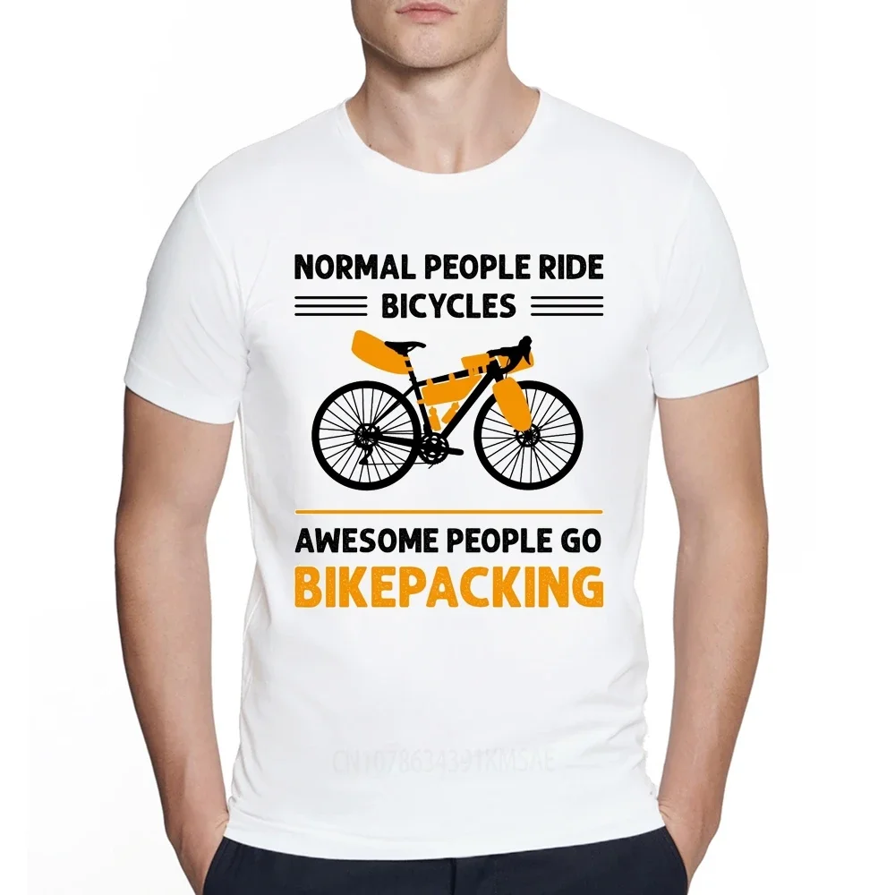 Bikepacking Funny Bicycle Tour Gravel Anatomy T-Shirt Summer Men Short Sleeve Hip Hop Bicycle Sport Retro Tshirt Street Wear New