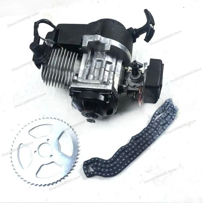 For mini 49cc small sports car off-road motorcycle 2 stroke engine easy pull hand puller sprocket chain