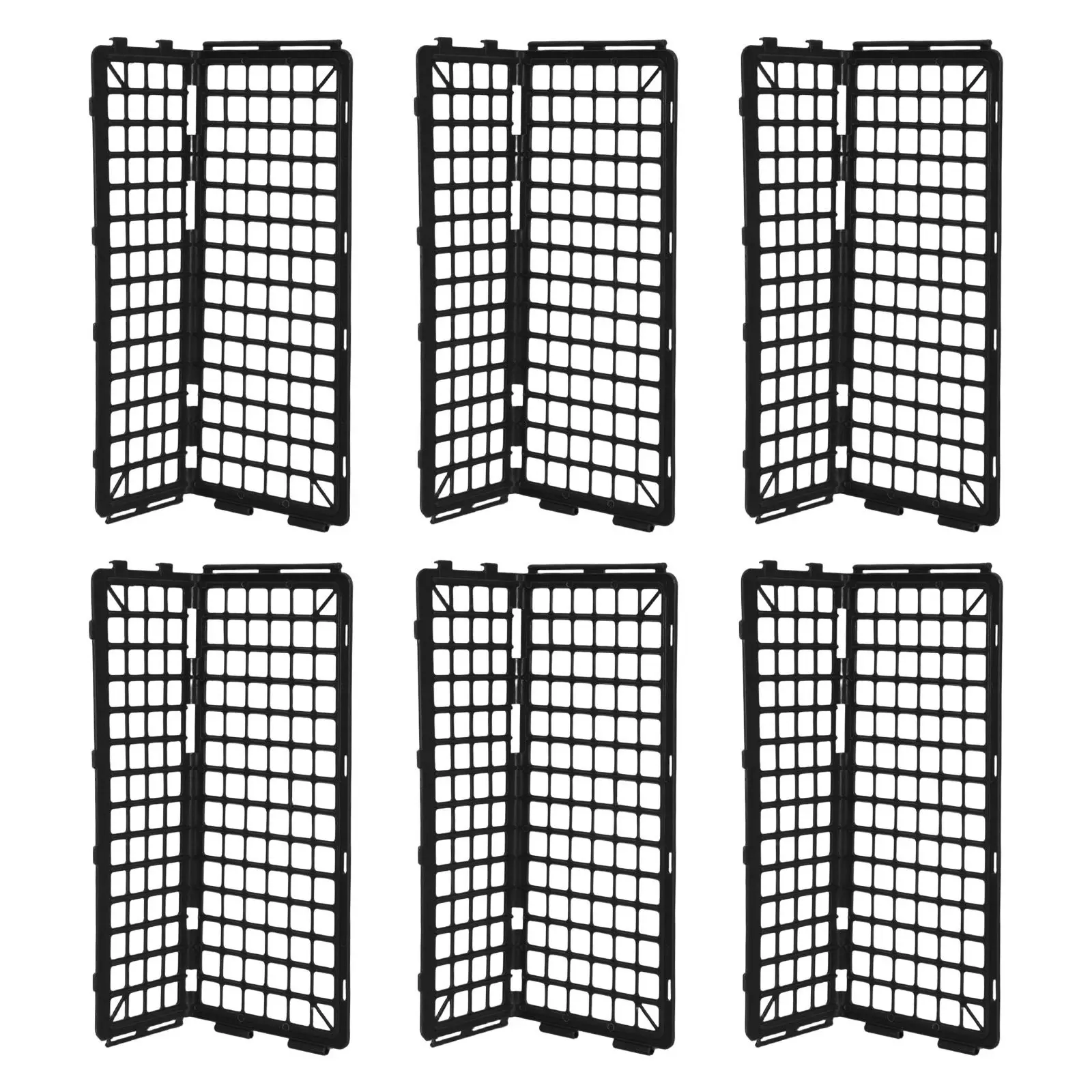 6Pcs Fruit and Vegetable Shelf Guardrail Plastic Shelf Separator Black Retail Supermarket Display Rack Food Divider Fresh