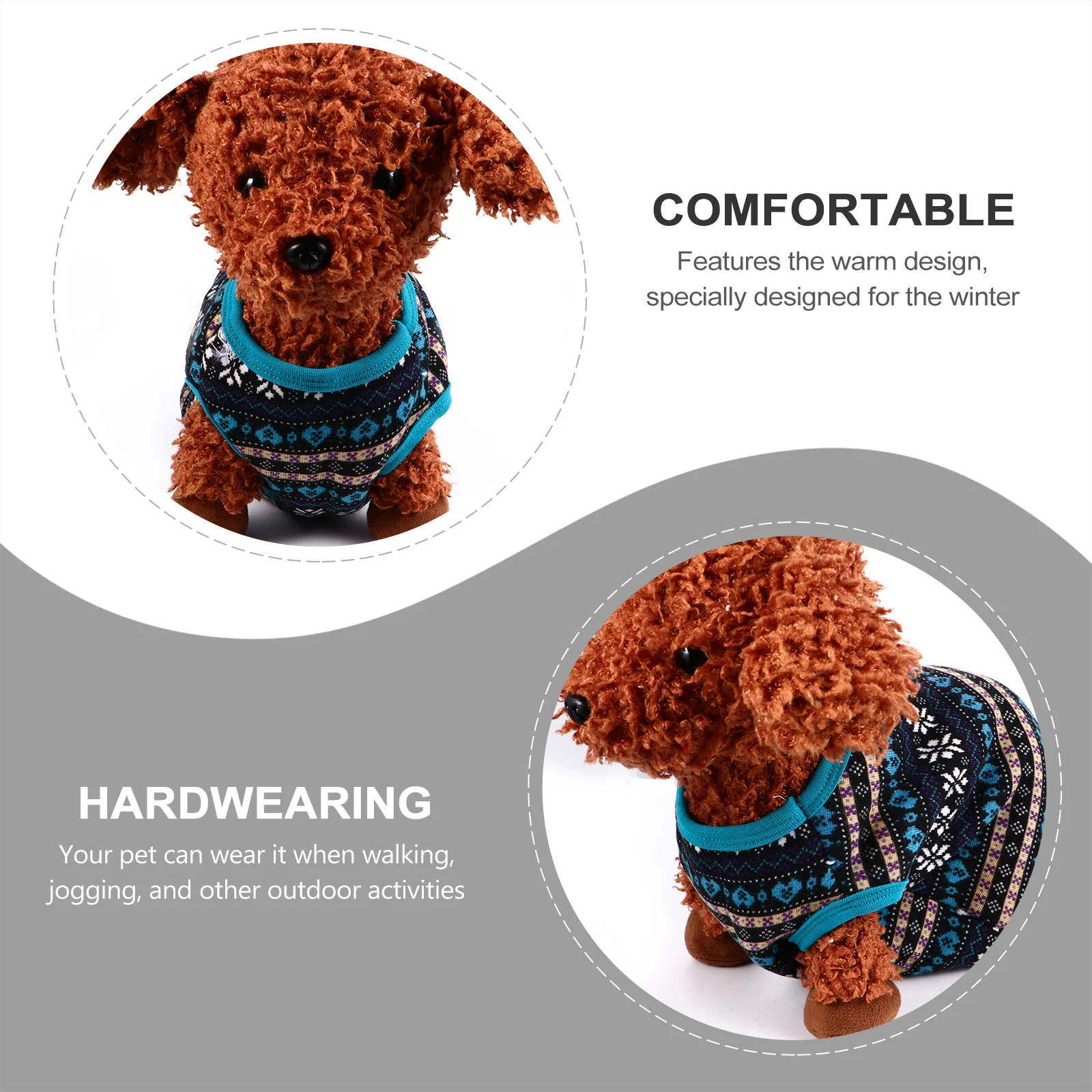 

Pet Dog Sweater Turtleneck Warm Jumper Durable Soft Coat for Winter Outdoor Walking Jogging Outfit Dog Warm Coat