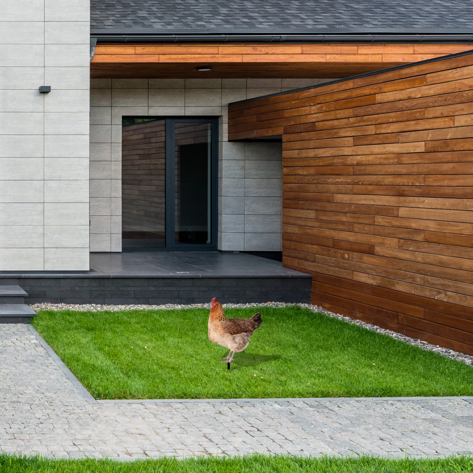 1 مجموعة حديقة الدجاج حصة الفن الزخرفية الاكريليك علامة الحديقة زخرفة طويلة الأمد فناء إدراج حديقة علامة الدجاج