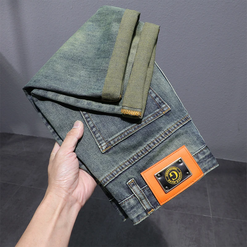 

Retro Mud Yellow Denim Shorts Men's Street Fashion All-Match Summer Menswear High-End Nostalgic Casual Fifth Pants