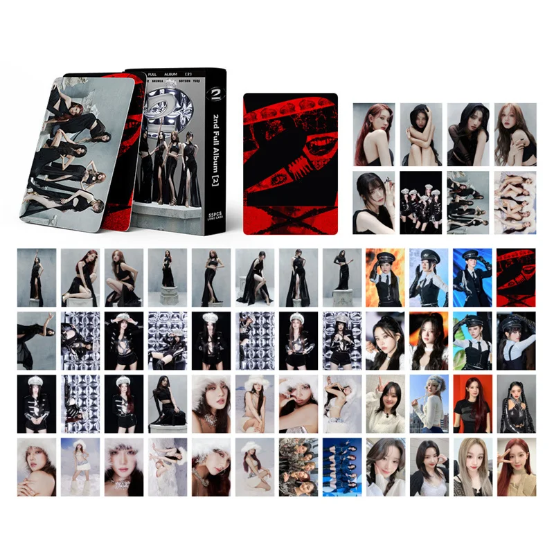 Kpop 55 Stks/set (G) I-DLE [2] Album Lomo-Kaart Minnie Shuhua Soyeon Yuqi Miyeon Girl 'S Cadeau-Ondersteuningskaart Ansichtkaart Fotokaart