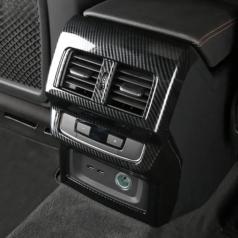 

WELKINRY For Audi Q5 80A 2nd Gen 2017-2024 Car Central Armrest Back Rear Tail Seat Air Conditioning Vent Outlet USB Socket Trim