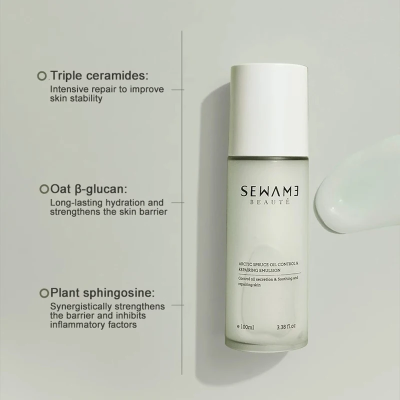 مستحلب شقي من شجرة التنوب القطبية للتحكم في الزيوت وترطيبها وإصلاح البشرة الحساسة والجلد الدهني جوهر الحليب المنعش #5