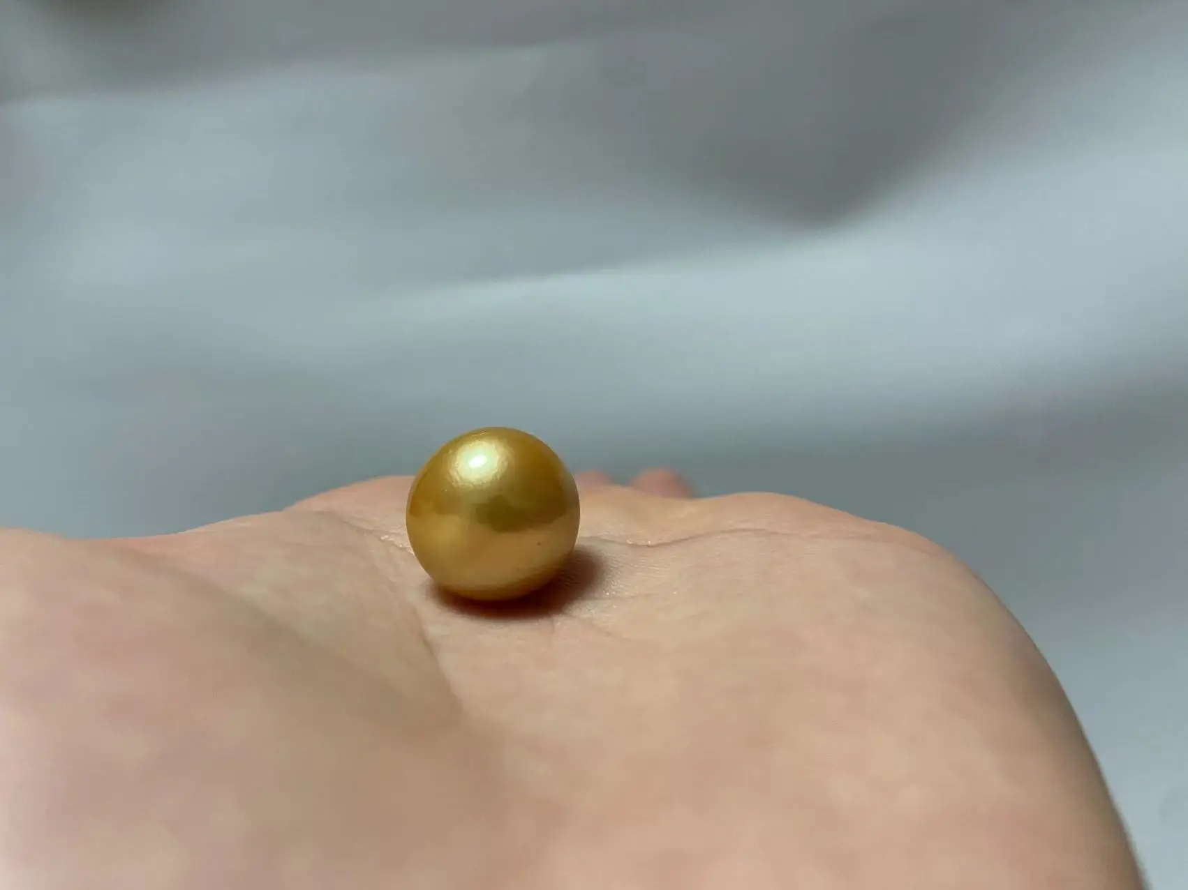 

Natural Scarce Huge 15-16mm Sea Genuine Golden Loose Pearl Free Sahipping for Women Jewelry