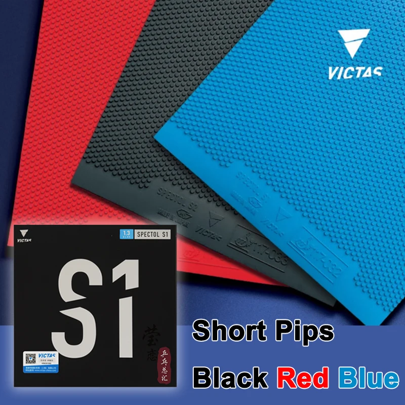 

VICTAS SPECTOL S1 Short Pips Table Tennis Rubber Red Blue Ping Pong Rubber wth Orange Sponge Hardness 35.0±3° ITTF Approved