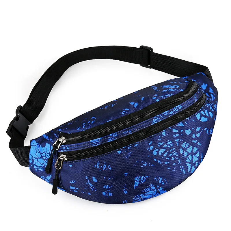 Nylon Double-layer Waist Bag for Women\'s Shoulder Casual Printing Waist Bag Single Shoulder Phone Bag Summer New Style