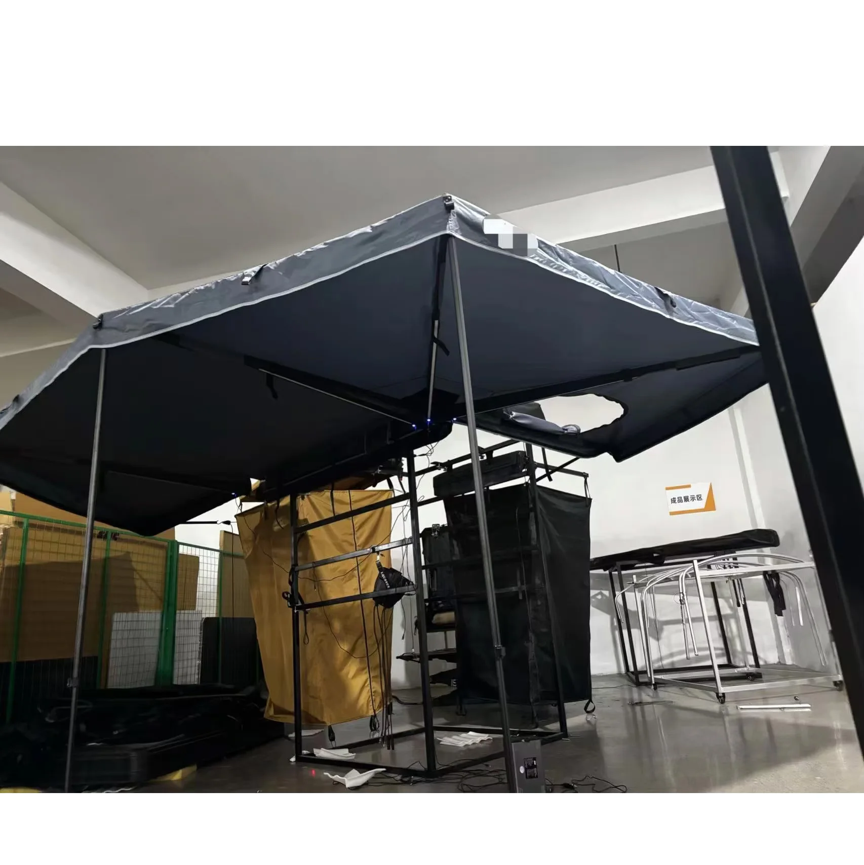 270 Car Degrees,LED Lights Car Side Awning with Sides Fence Wall Pickup Camper 270 Awning 4x4 Free Standing for Caravan