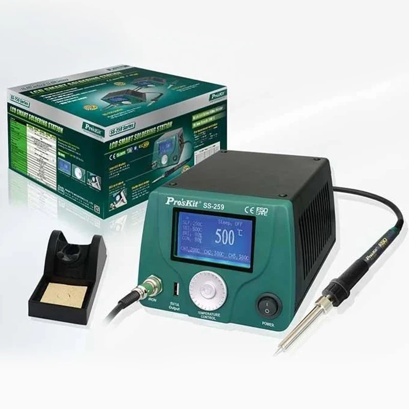 Pro'sKit SS-259H LCD digital display intelligent constant temperature soldering iron 90W high power