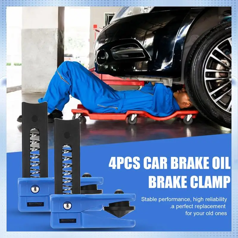

NEW-4Pcs Car Brake Oil Brake Clamp Pipe Plug Tool To Prevent Oil Spills Automotive