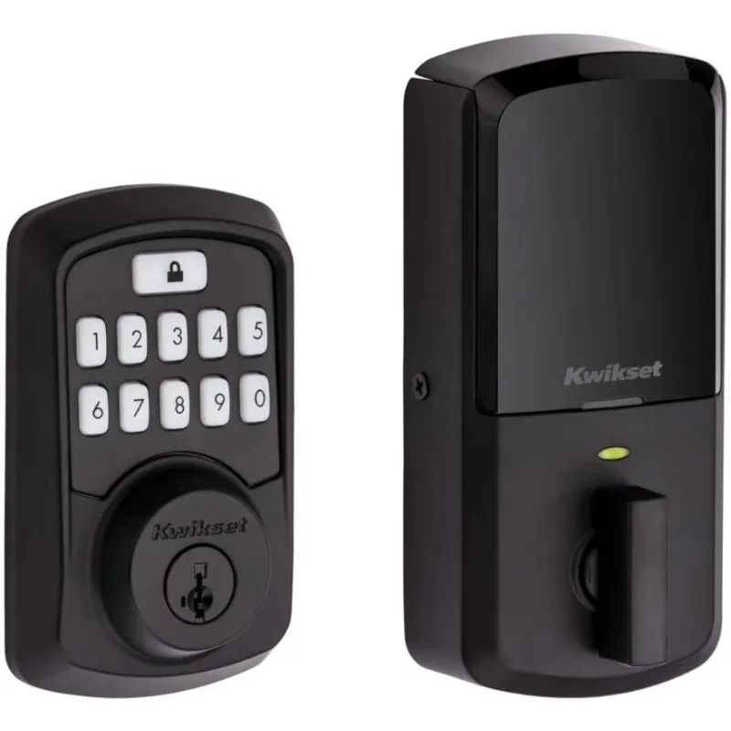 Kwikset 99420-003 Aura Bluetooth Programmable Keypad Door Lock Deadbolt Featuring SmartKey Security, Three colors available