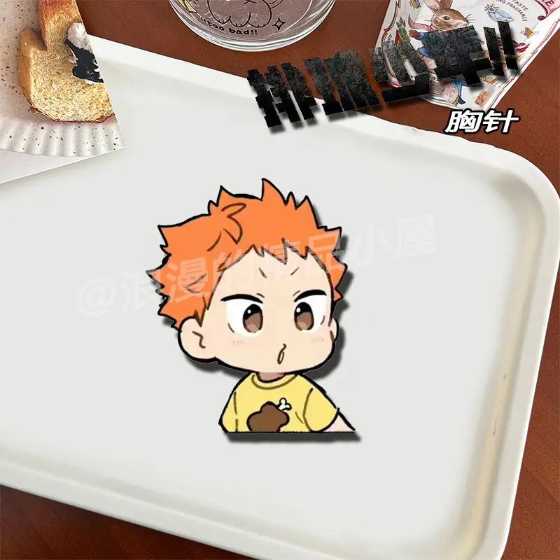 Épingles de badges HinMiShōyō Oikawa Tōru, anime Haikyuu, 3 pièces Broches en acrylique cosplay pour sac d'école, pendentif pour vêtements, cadeau d'accessoires