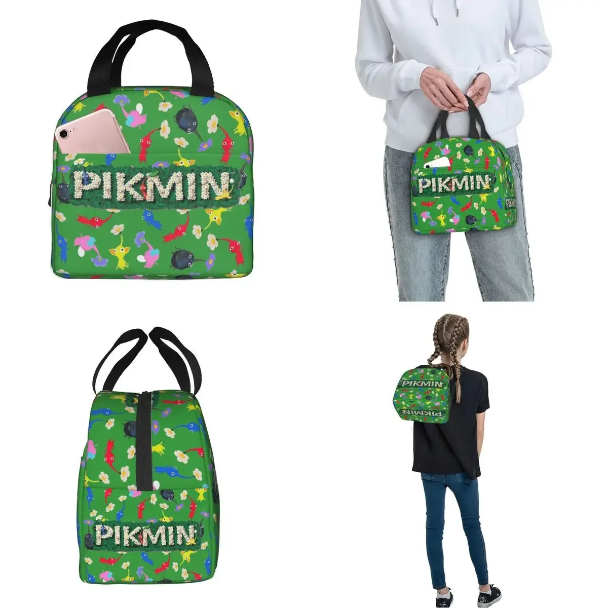 Pikmin Logo Insulated Lunch Bag Large Reusable Thermal Bag Tote Lunch Box Work Picnic Girl Boy