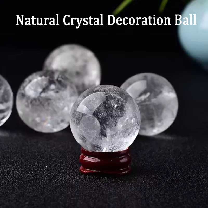 1/2/5Pcs Dia 6-50mm Natural non-porous Clear Quartz Crystal Ball Solid Balls Gemstone Reiki Healing Crystals Sphere Home Decor