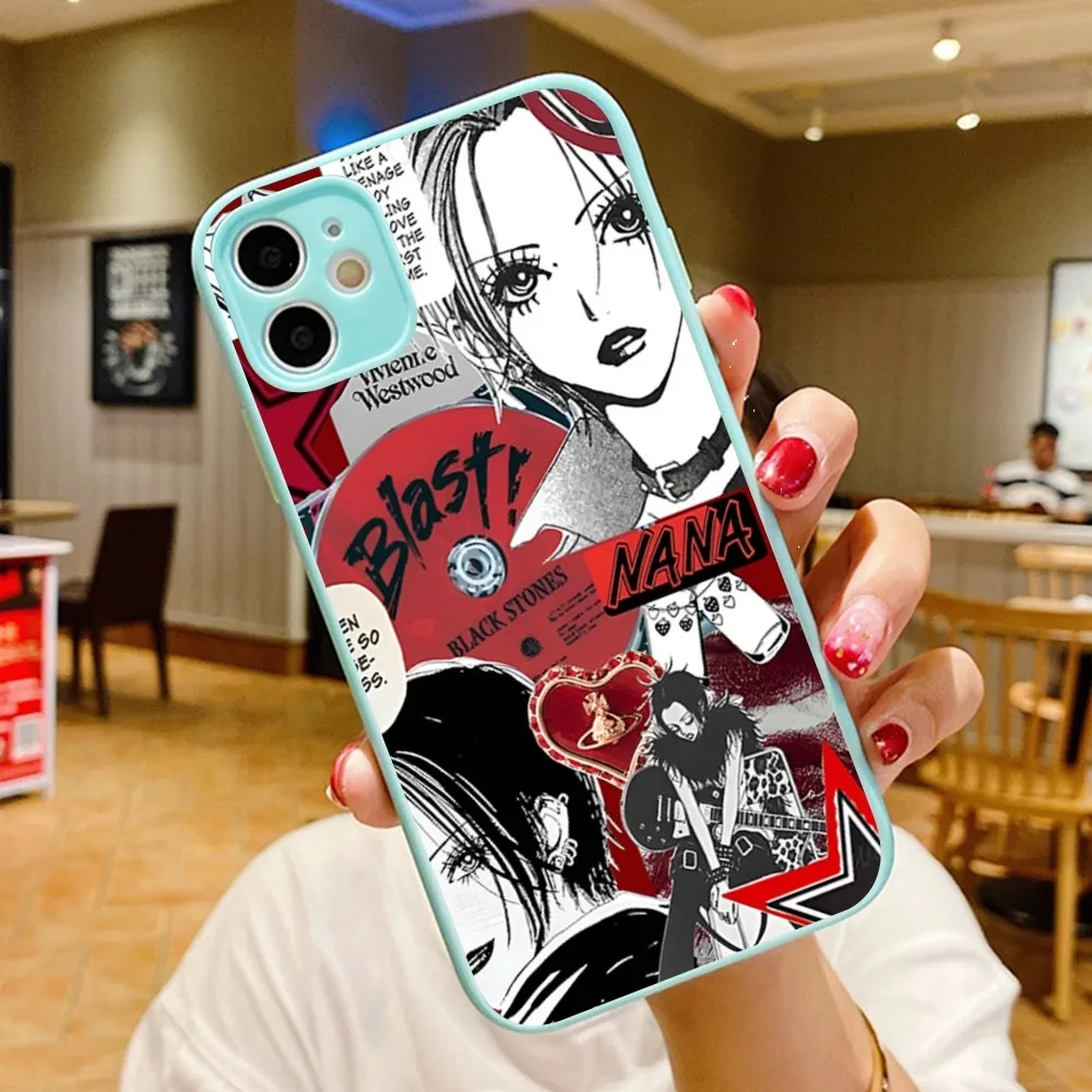 Coque de téléphone translucide Anime Nana Osaki, coque pour iPhone 14 11 12 13 Mini Pro Max 8 7 Plus X Poly XS MAX 256