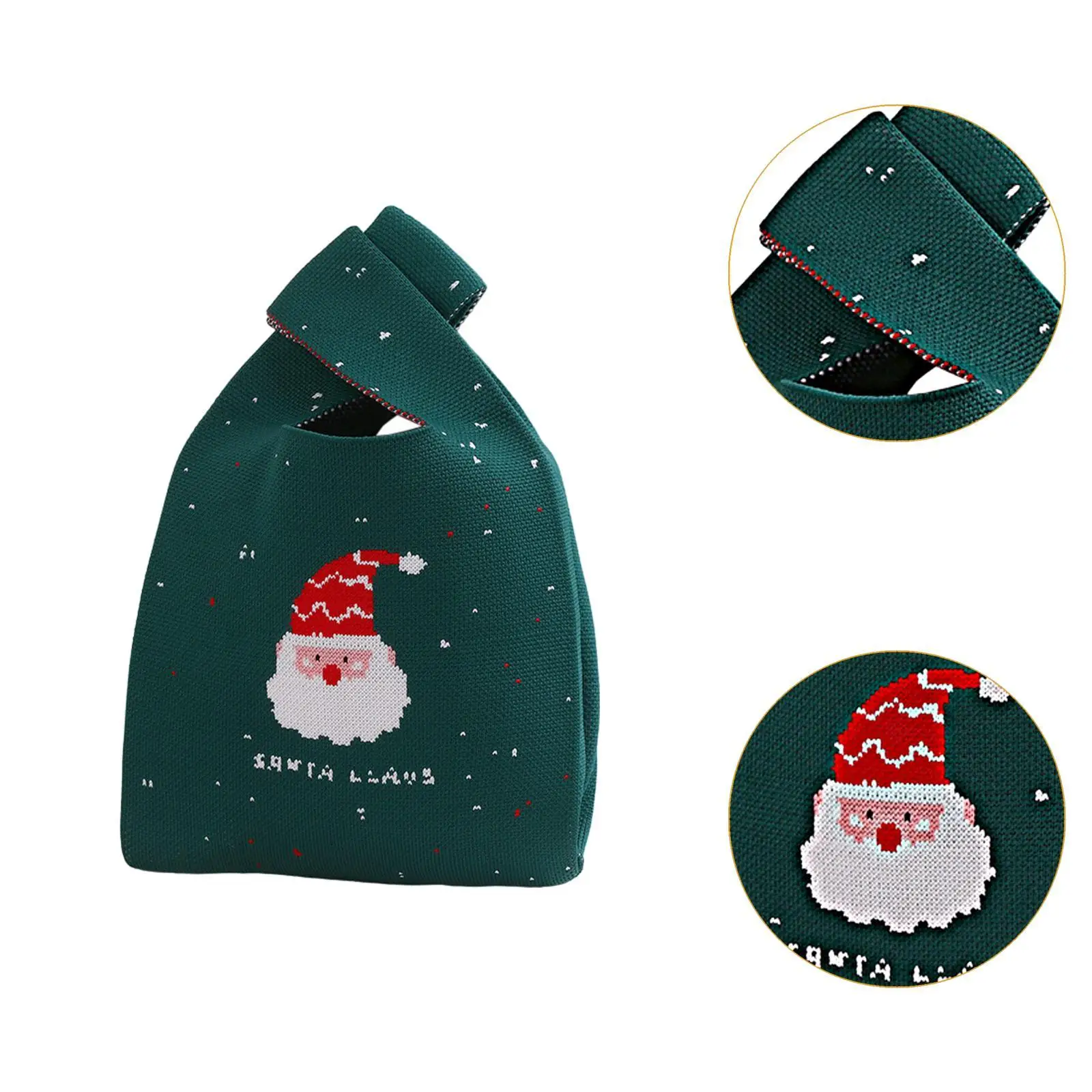 Women Tote Bag Fashion Trendy Knitted Bag for Outdoor Winter New Year Work Party image 5