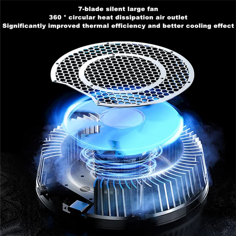 

Tablet Cooling Fan For Ipad Android Flat Universal 3 Speed Regulation Cool Heat Sink Radiator