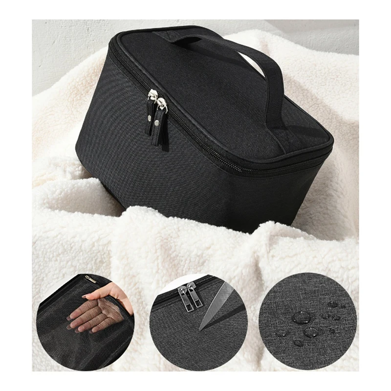 Business Trip Toiletry Bag Double Layer Large Capacity Cosmetic Bag Oxford Cloth Storage Bag Portable Handbag Easy Install