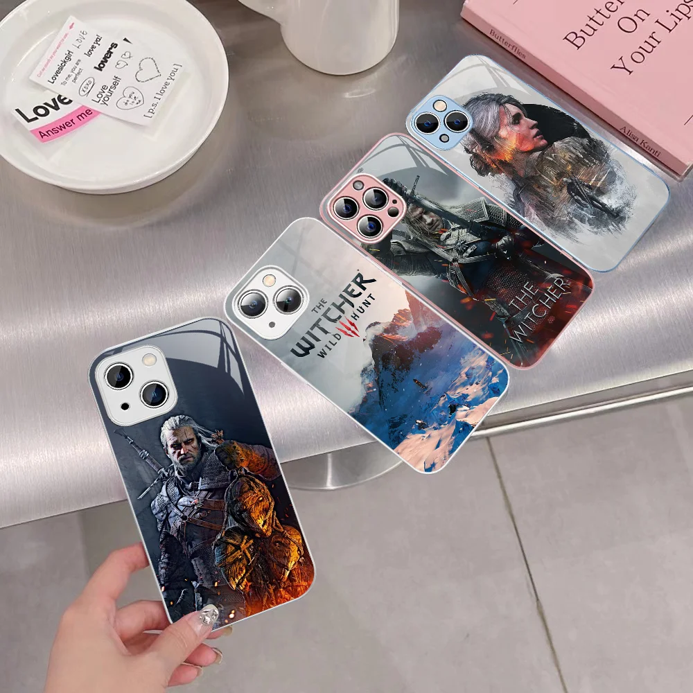 

The Fantasy W-Witcher Film Phone Case Tempered Glass For Iphone 14 13 12 11 Pro Mini XS MAX 14Plus X XS XR Fundas