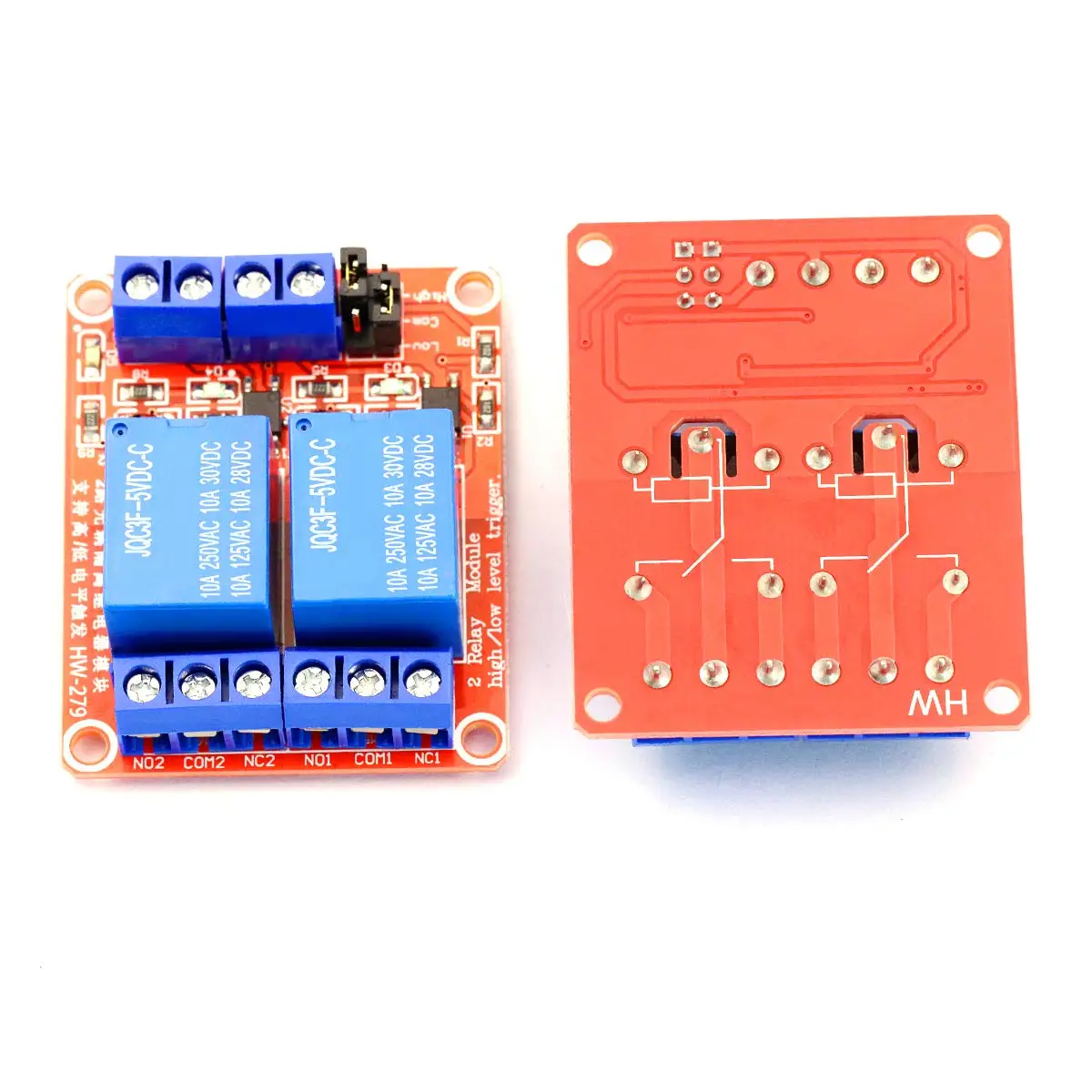 2 channel Relay Module 5V 12V 24V High and Low Level Trigger Relay Control With Optocoupler Two Way Relays DC 5 V 12 V 24 V Volt