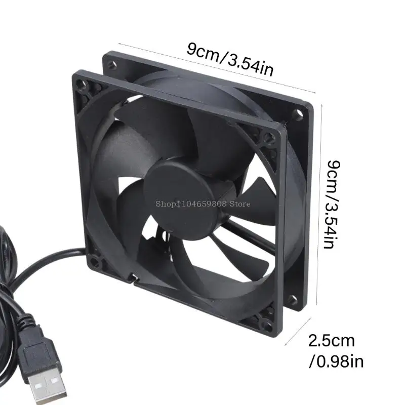 90x90x25mm USB Cooling Fan 5V High Quiet Operation for PC Electronics
