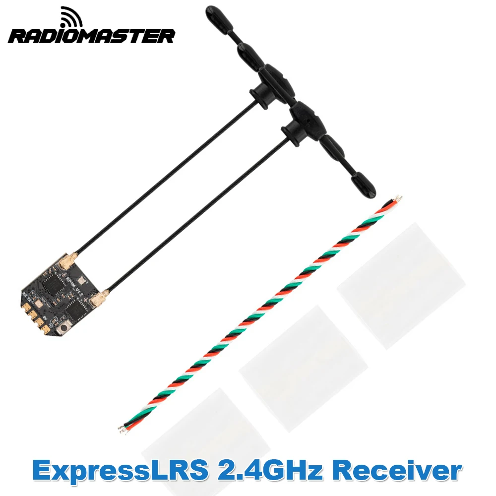 RadioMaster RP4TD-M ExpressLRS T Antenna Receiver 2.4GHz 65mm Support Wifi Upgrade For FPV RC T Antenna Model Aircraft