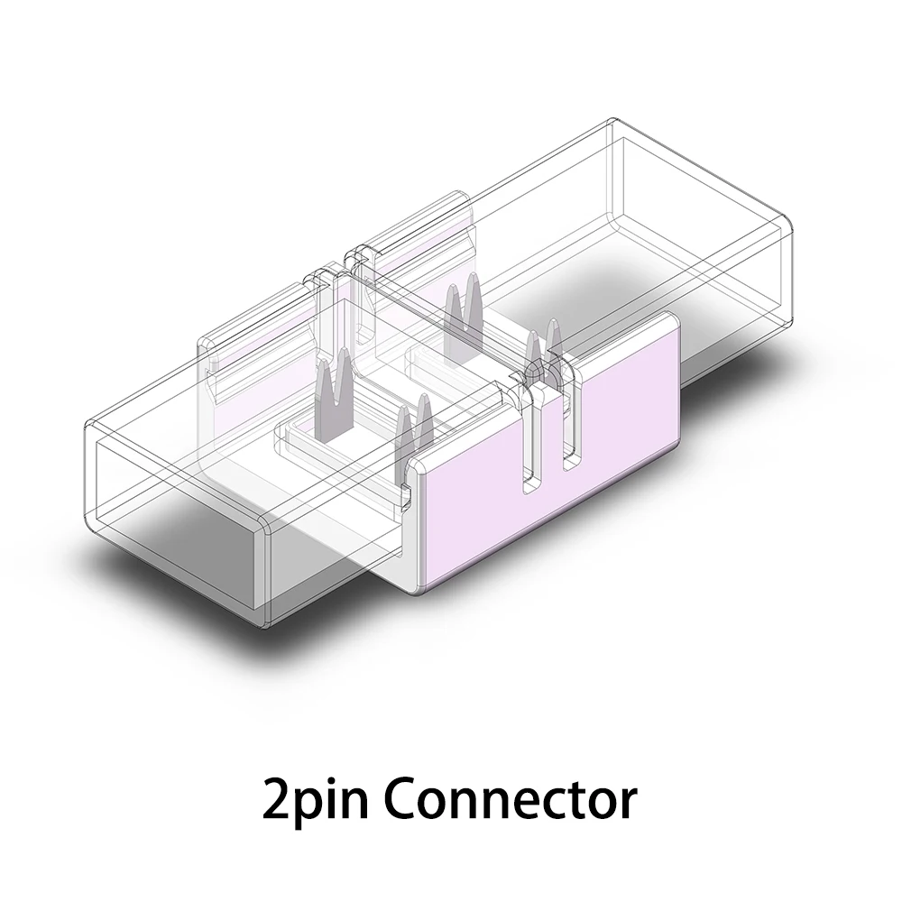 IP68 Waterproof COB LED Strip Connector L Corner Connectors for 8mm/10mm Width PCB Single Color Strip