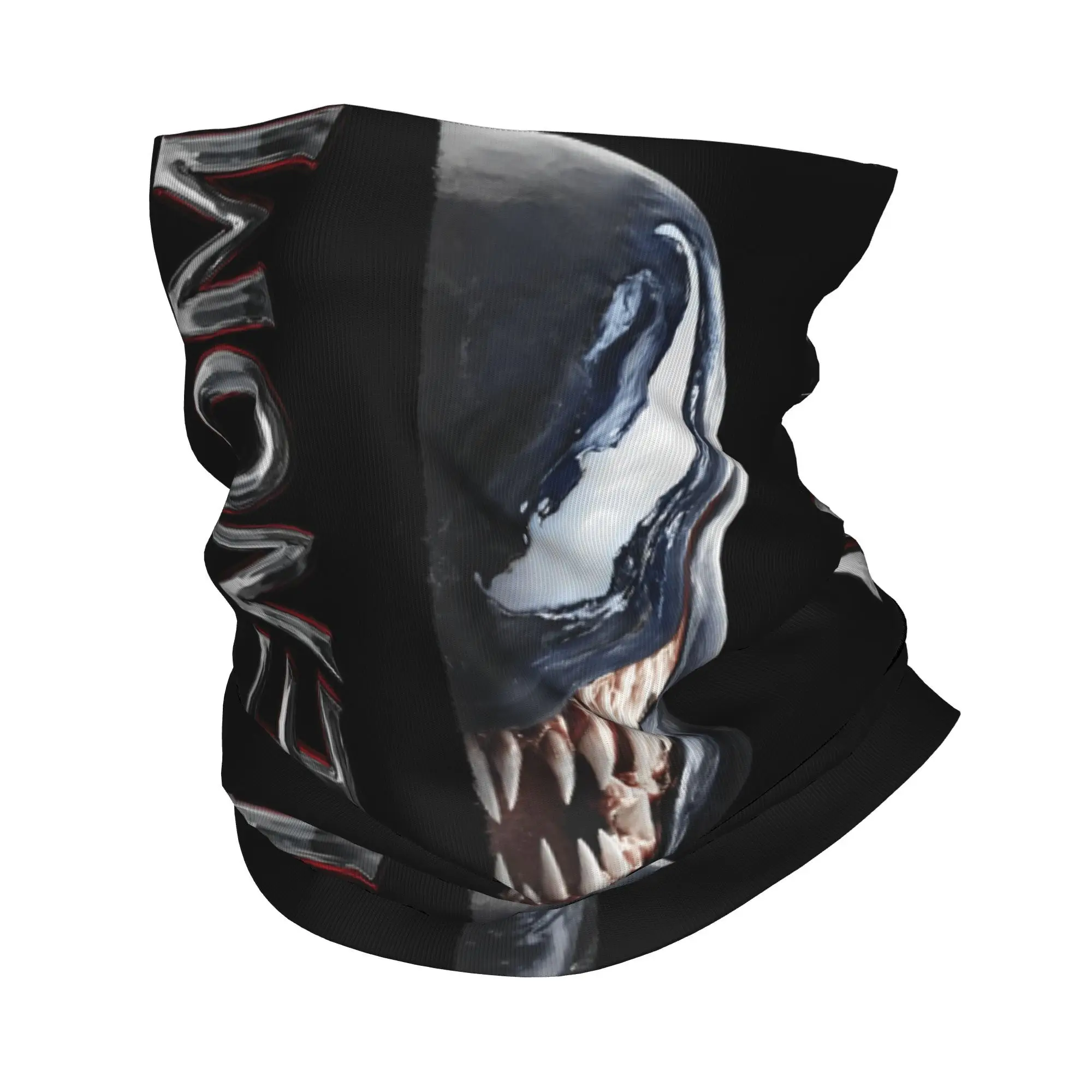 Venom แยกลงกลาง Grin ผ้าพันคอคอปกพิมพ์หน้ากากผ้าพันคอ Multi-use Balaclava วิ่ง Unisex ผู้ใหญ่ Breathable