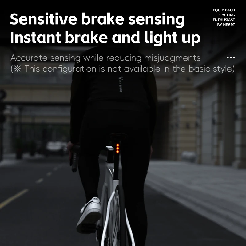 WEST BIKING Bike Taillight IP66 Waterproof Smart Brake Sensing Rear Light Auto Start/Stop LED Cycling Taillight Bike Accessories image 4