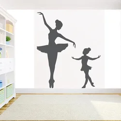 Big Ballerina Little Ballerina Wall Decals Girl Bedroom Vinyl Wall Sticker for Ballet studio Decor Removable Art Wallpaper X889