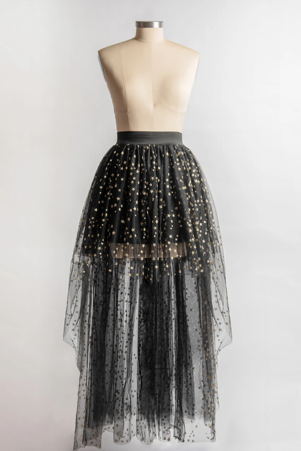 Neue Ankunft High-Low Tüll Petticoats Für Cocktail Kleid Elastische Taille Hallo-Lo Mesh Net Maxi Röcke Dance tutu Jupon Für Party – Detail 15
