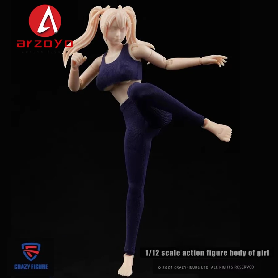 

CFTOYS LT004 1/12 Super Flexible Girl Body with Replacement Breasts 15.8cm Female Soldier Action Figure Jiont Boy Doll