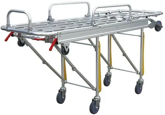 Ambulance stretcher thickened aluminum medical stretcher car