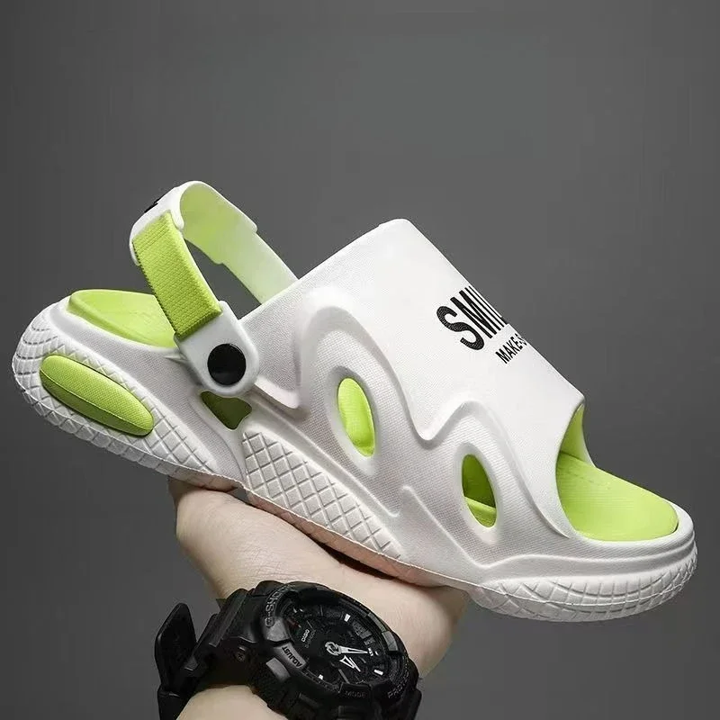 

Легкие модные новые мужские сандалии 2025 года, шлепанцы, обувь на платформе, нескользящая уличная пляжная обувь на мягкой подошве из ЭВА