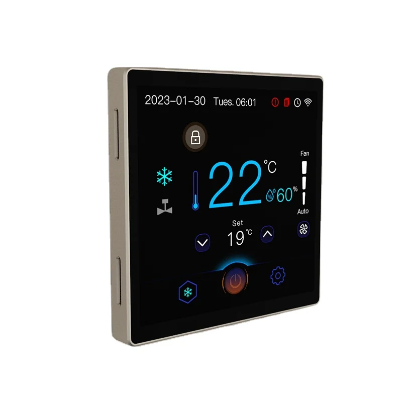 High-end colorful LCD touch thermostat used for hvac systems parts air conditioner switch controller