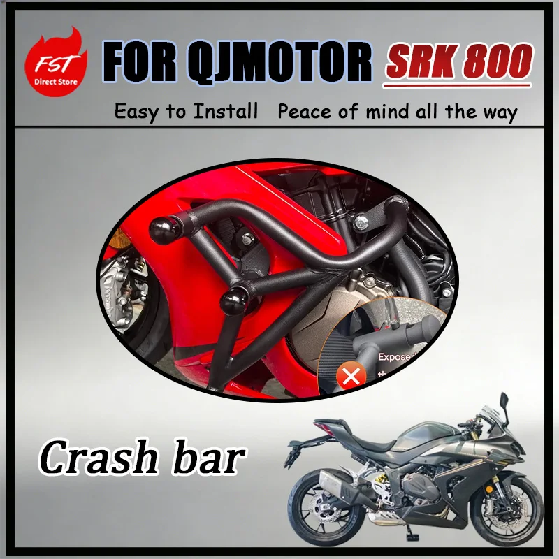 For QJMOTOR SRK 800 Spring-Buffered Crash-Proof Competition Bumper Multi-Layer Welded Reinforced Stress Points Lowering Repair