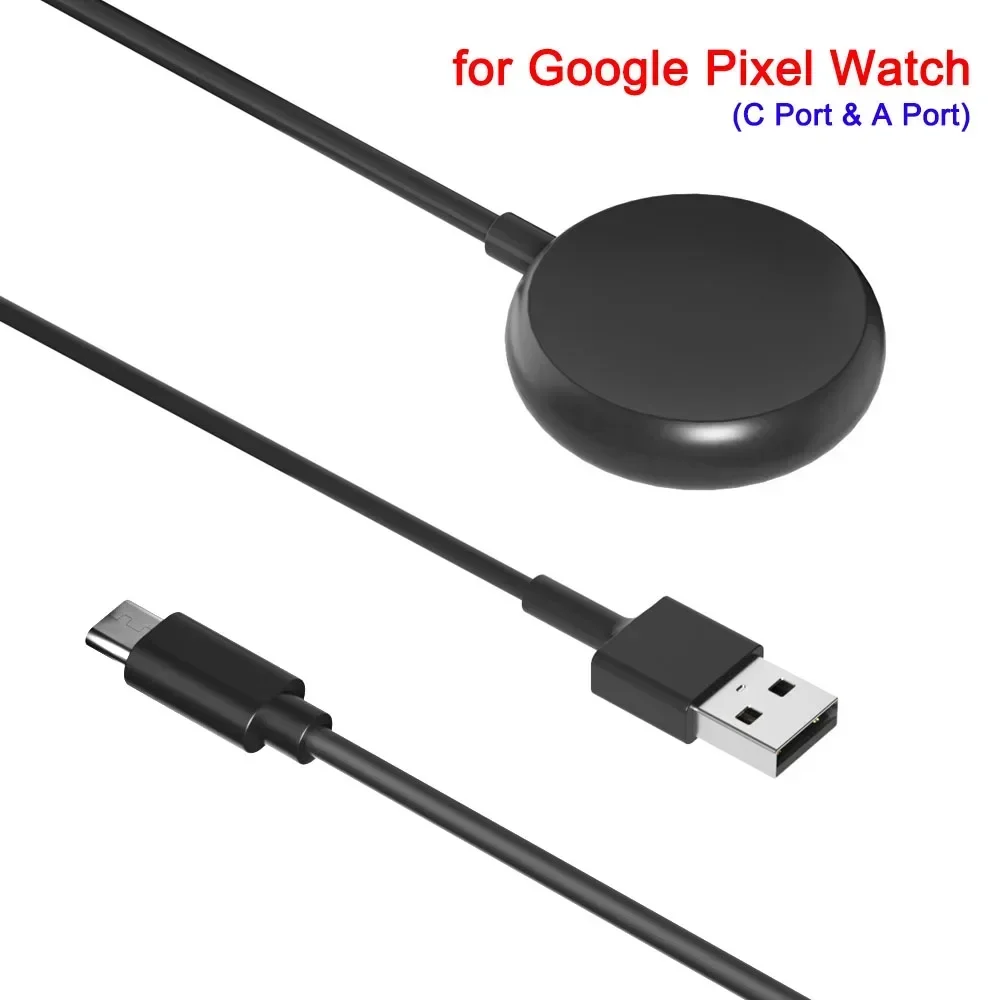 

Replacement Charger for Google Pixel Watch USB-C Magnetic Portable Charging Cable Black Type-c Cord Smartwatch Accessories