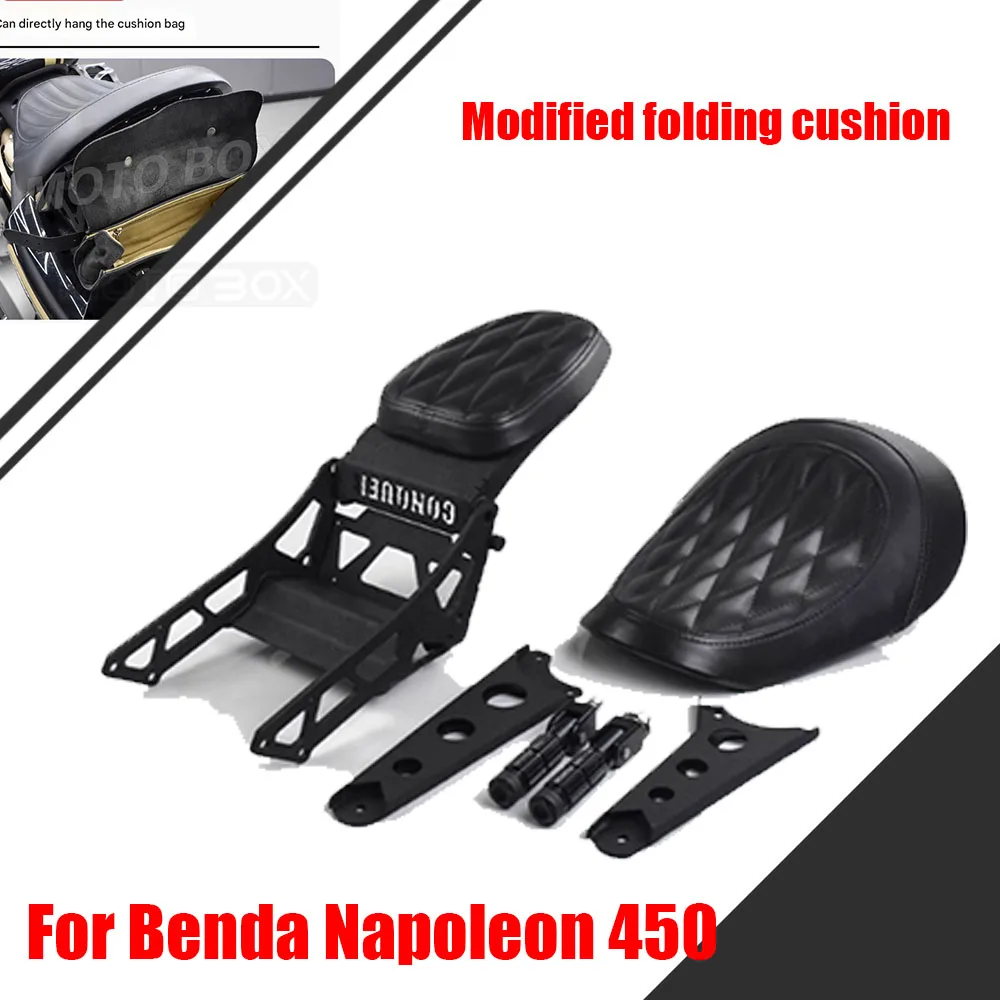 

For Benda Napoleon 450 Motorcycle Modified Folding Rear Seat Single Seat To Double Seat Hidden Seat
