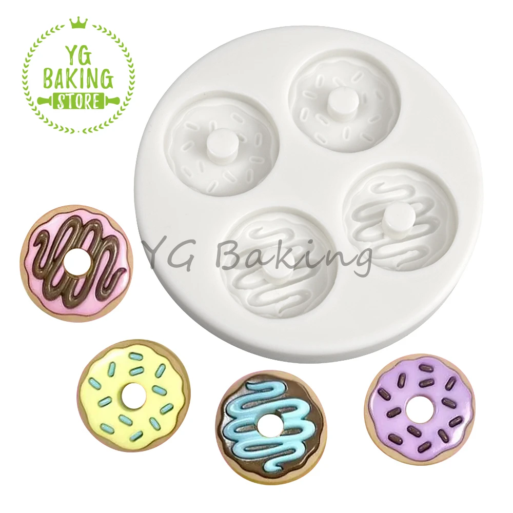 

Dorica 3D Mini Donut Design Silicone Mold Chocolate Fondant Mould DIY Clay Resin Form Cake Decorating Tools Kitchen Bakeware