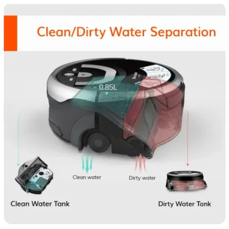 For W450 Auto Charging Mop Floor Scrubber Automatic Mopping Robot With Dirty Water Self Recycled