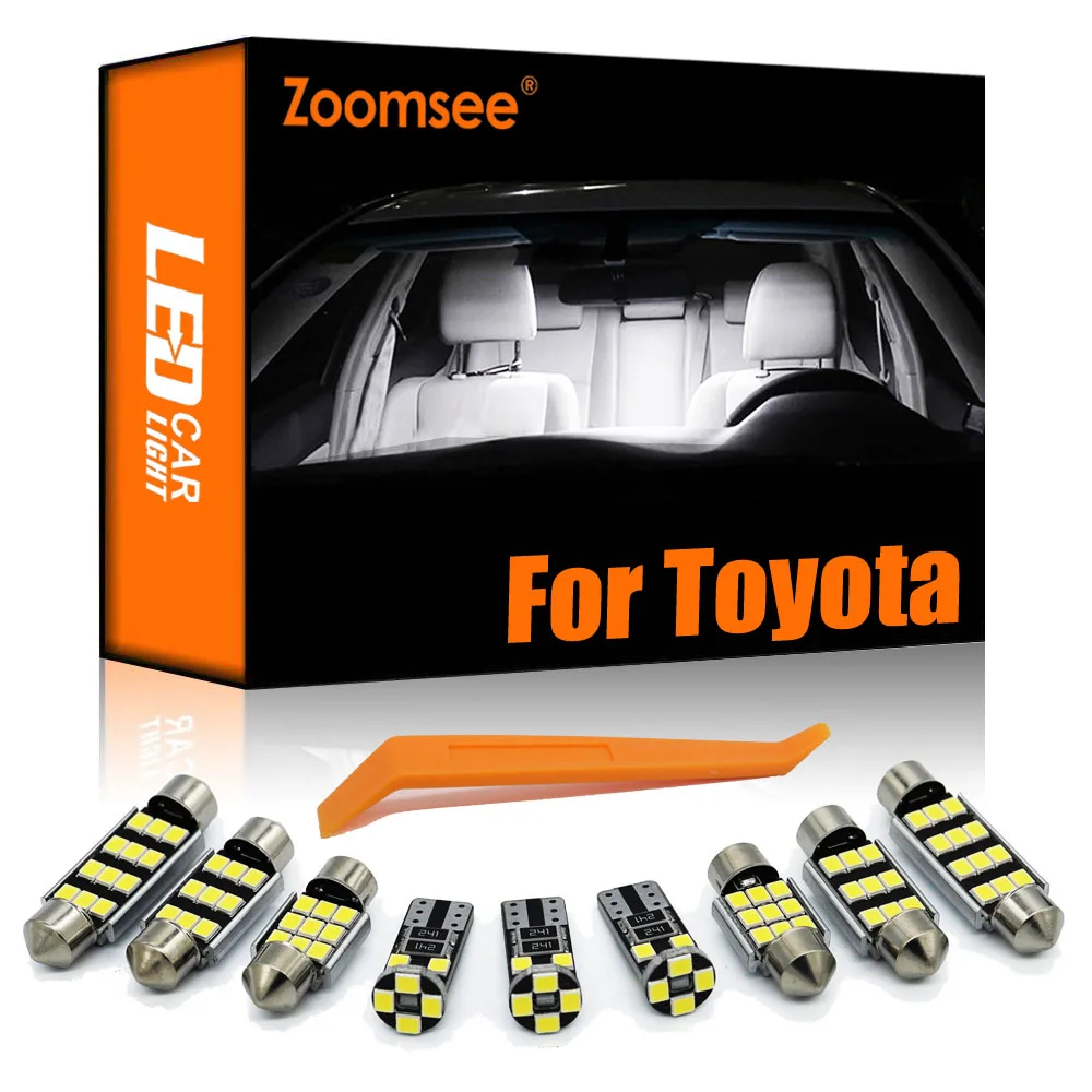 Zoomsee Canbus For Toyota Corolla RAV4 CHR C-HR Avensis T25 T27 Auris Prado LC 120 150 Yaris Hilux Interior LED Car Light Kit