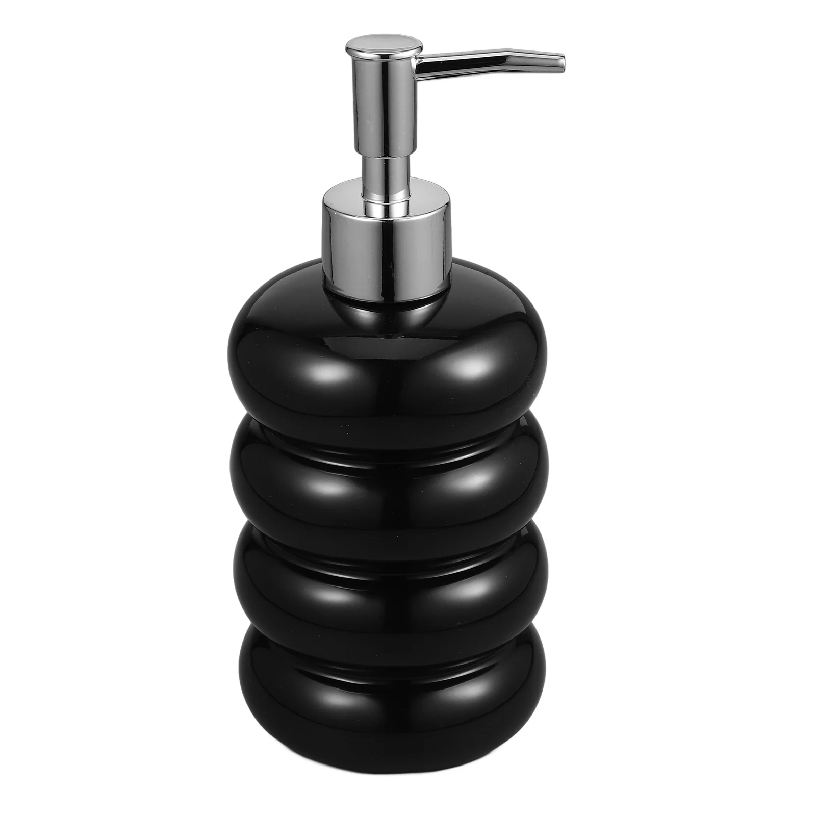 

Ceramic Silver-Plated Empty Bottle Soap Dispenser Refillable Liquid Pump for Bathroom Kitchen Hotel Hand Wash Lotion Shampoo