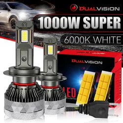 BULLVISION H7 LED H4 H1 H11 H8 H9 9005 HB3 9006 HB4 9012 HIR2 Car Headlight 6000K K6C Led Double Copper Tube Fog Light 12V 2PCS
